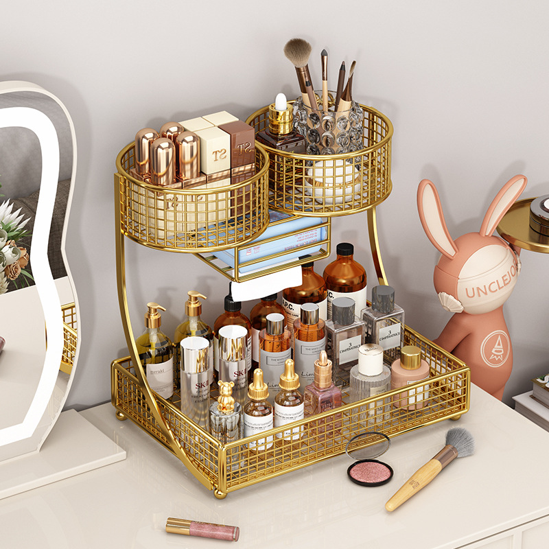 Luxury Skincare Gifts - صندوق منظم مستحضرات التجميل الفاخر للمكتب،